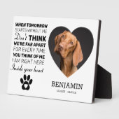 Memorial | Hund halten Fotoplatte (Seite)