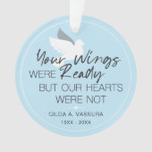 Memorial: Ihre Flüge waren fertig Foto Ornament (Vorderseite)