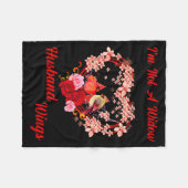 Memorial I'm Not A Widow Husband Wings Cardinal An Fleecedecke (Vorderseite (Horizontal))