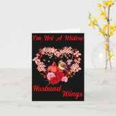 Memorial I'm Not A Widow Husband Wings Cardinal An Karte (Gelbe Blume)