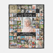 Memorial IN LIEBING MEMORY 66 Foto Collage Black Fleecedecke (Vorderseite)