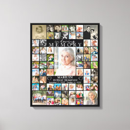 Memorial IN LIEBING MEMORY 66 Foto Collage Black Leinwanddruck
