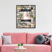 Memorial IN LIEBING MEMORY 66 Foto Collage Black Leinwanddruck (Insitu (Wohnzimmer))