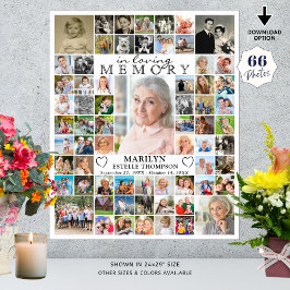 Memorial IN LIVING MEMORY 66 FotoCollage Custom Poster