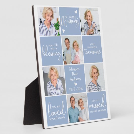 Memorial in LIVING MEMORY Custom 6 Multi-Foto Fotoplatte (Seite)