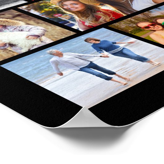 Memorial IN LIVING MEMORY Script 59 Foto Collage Poster (Ecke)