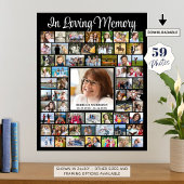 Memorial IN LIVING MEMORY Script 59 Foto Collage Poster