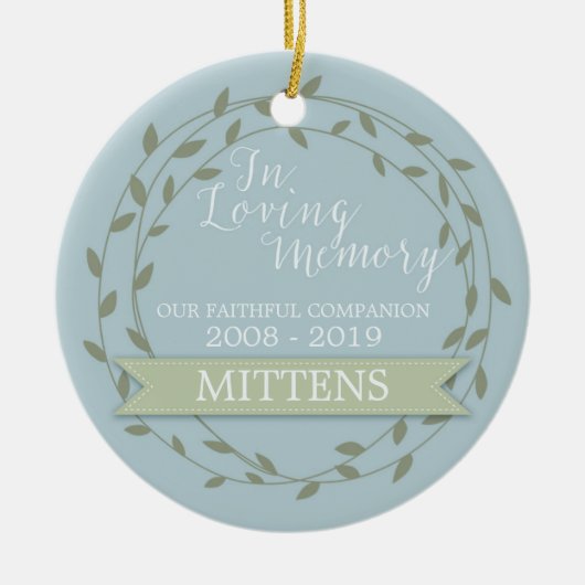 Memorial 'In Love Memory' Benutzerdefiniertes Foto Keramikornament (Vorne)