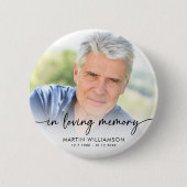 Memorial in Love Memory Foto Personalisiert Button (Vorderseite)