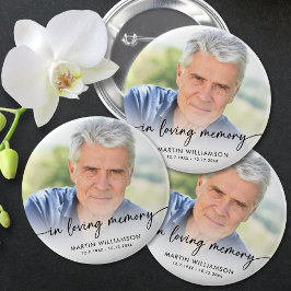Memorial in Love Memory Foto Personalisiert Button