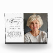 Memorial "In Love Memory", Name, Foto (Vorderseite)