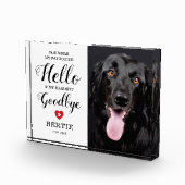 Memorial | In Love Memory Paw Print Fotoblock (Rechts)