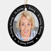 Memorial in Love Memory Personalisiert 2 Foto Cer Keramik Ornament (Links)