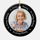 Memorial in Love Memory Personalisiert 2 Foto Cer Keramik Ornament (Hinten)
