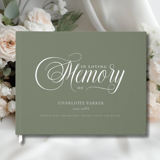 Memorial "In Loving memory"  Green Gästebuch