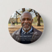 Memorial In Loving Memory Photo Personalized Button (Vorderseite)