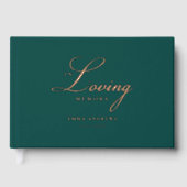 Memorial "In Loving Memory" Rose-Gold-Foil, Aquama Gästebuch (Vorderseite)