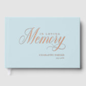 Memorial "In Loving Memory" Rose-Gold-Foil, Gästebuch (Vorderseite)