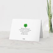 Memorial Irish Sessing Sympathy Card Karte (Rückseite)