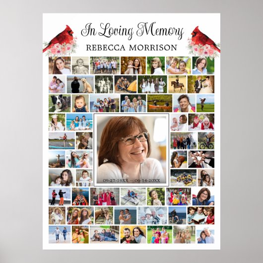 Memorial Kardinal 59 Foto Collage Script Poster (Vorne)