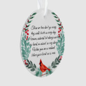 Memorial Kardinal Greenery Foto Acrylic Ornament (Vorderseite)