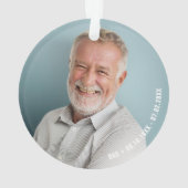 Memorial Kardinal Greenery Foto Acrylic Ornament (Rückseite)