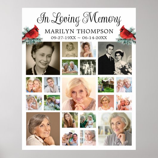 Memorial Kardinal Pine 21 FotoCollage Poster (Vorne)