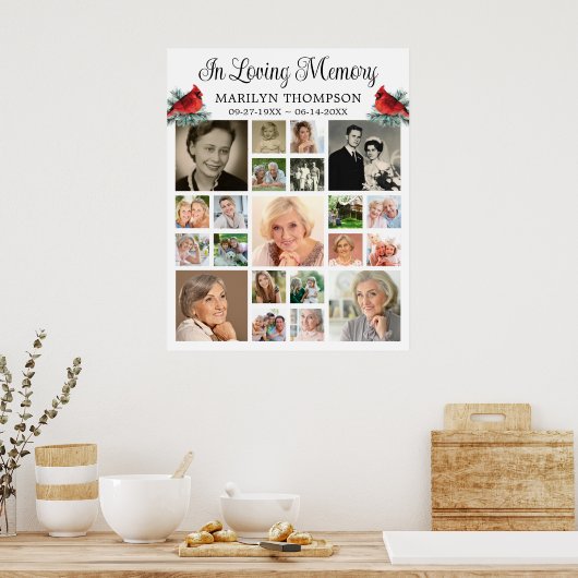 Memorial Kardinal Pine 21 FotoCollage Poster (Küche)