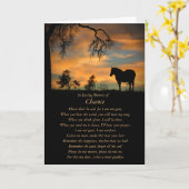 Memorial-Karte für Pferde-Beileid-Individuelle Nam Karte (Gelbe Blume)