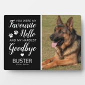 Memorial | Katzenhund Keepake Fotoplatte (Vorderseite)