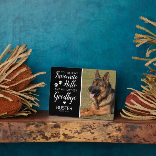 Memorial | Katzenhund Keepake Fotoplatte (Seite)