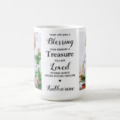 Memorial Keepake 2 Foto Beileid Kaffeetasse (Mittel)