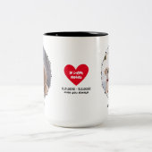 Memorial Keepake 2 Foto Benutzerdefiniert Zweifarbige Tasse (Mittel)