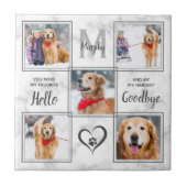 Memorial Keepake 5 Foto Collage Dog Fliese (Vorderseite)