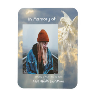 Memorial Keepake Angel Sky Clouds Magnet