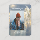 Memorial Keepake Angel Sky Clouds Visitenkarte (Vorderseite)
