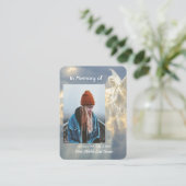 Memorial Keepake Angel Sky Clouds Visitenkarte (Stehend Vorderseite)