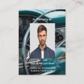 Memorial Keepake Antike Autos Auto Fahrzeuge Visitenkarte (Vorderseite)