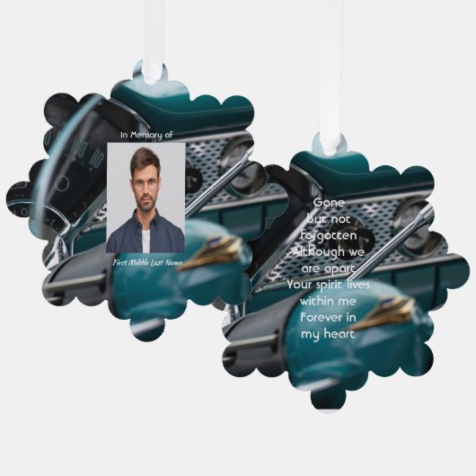 Memorial Keepake Antike Autos Auto Ornament Karte (Vorderseite/Rückseite)