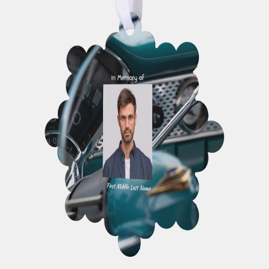 Memorial Keepake Antike Autos Auto Ornament Karte (Linke Ecke)