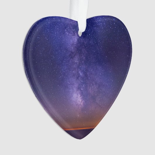 Memorial Keepake Beautiful Sta Dated Foto Custom Ornament (Vorderseite)