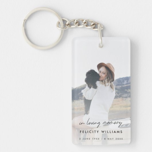 Memorial Keepake | Beerdigung Gunst für das Gedäch Schlüsselanhänger (Vorderseite)
