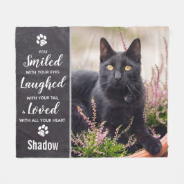Memorial Keepake Cat Foto Fleecedecke