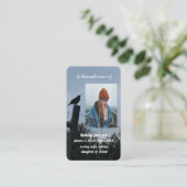 Memorial Keepake Christlich California Quail Bird Visitenkarte (Stehend Vorderseite)