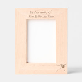 Memorial Keepake Custom Foto Dragonfly Geätzte Rahmen