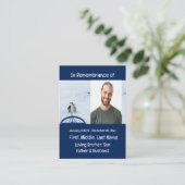 Memorial Keepake Dog Team Schlitten Wintersport Visitenkarte (Stehend Vorderseite)