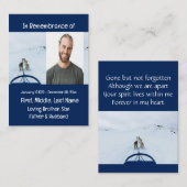 Memorial Keepake Dog Team Schlitten Wintersport Visitenkarte (Vorne/Hinten)