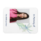 Memorial Keepake Dragonfly Watercolor Magnet (Horizontal)