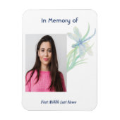 Memorial Keepake Dragonfly Watercolor Magnet (Vertikal)