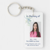 Memorial Keepake Dragonfly Watercolor Schlüsselanhänger (Vorderseite)